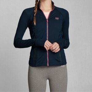 ABERCROMBIE & FITCH Navy and Pink Track Jacket